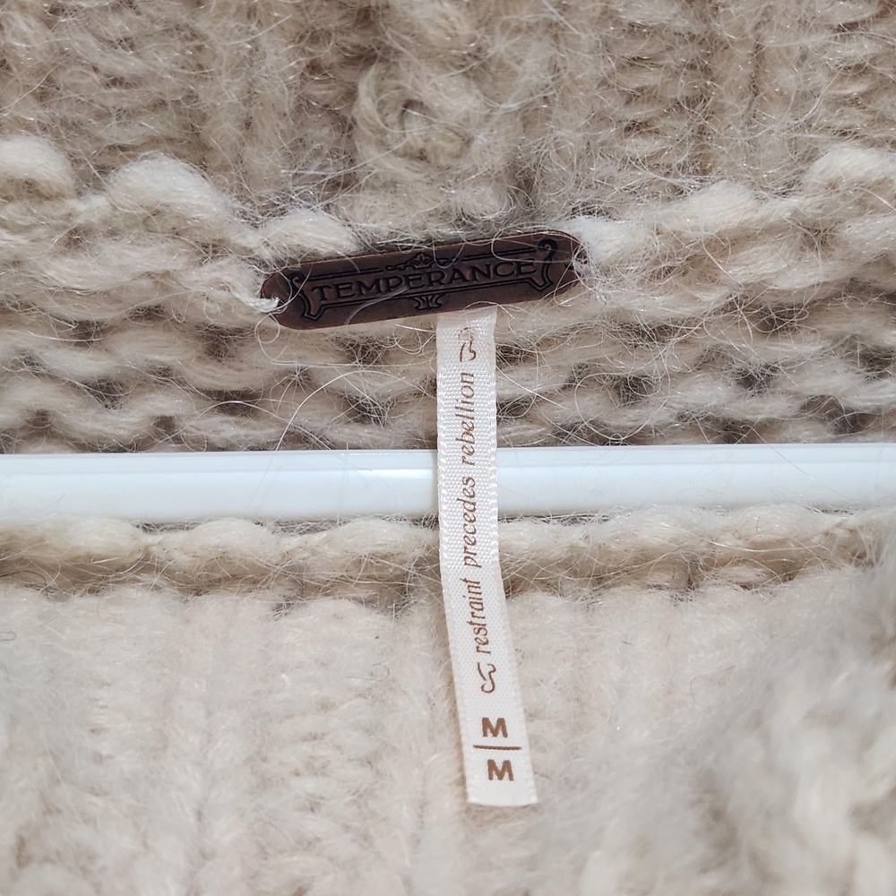 Cream Patterned Wool Sweater - Picture 3 of 4